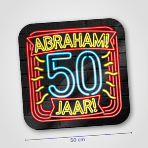Huldeschild Neon 50 jaar Abraham Huldeschild Neon 50 jaar Abraham